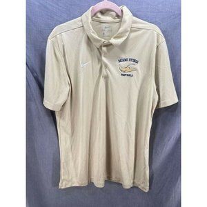 Miami Sting Football Nike Polo Shirt Adult L Yellow Short Sleeve Golfer Mens